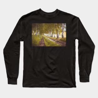 Autumn birches alley Long Sleeve T-Shirt